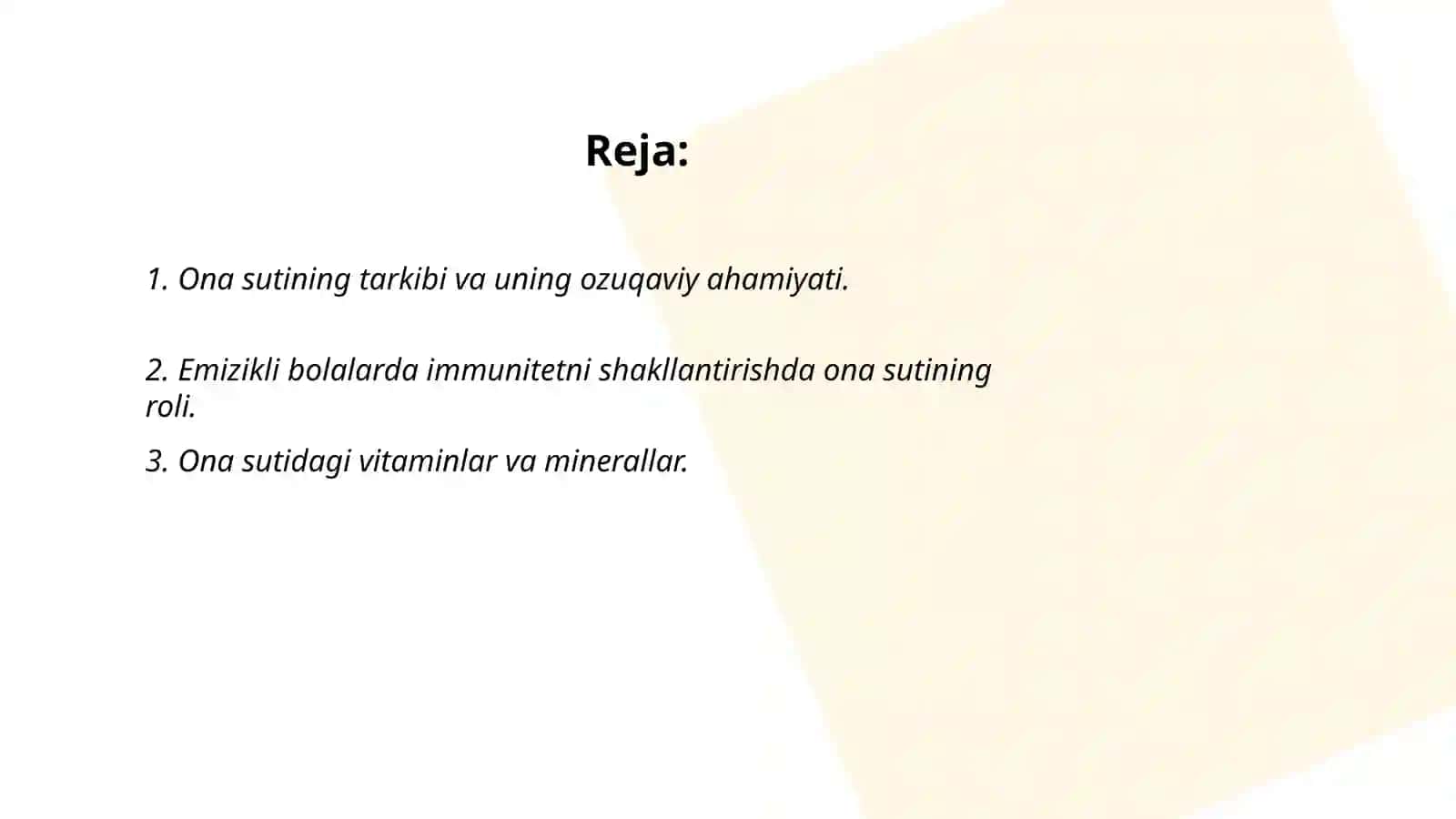 Ona suti tarkibi va uning ozuqaviy ahamiyati 2