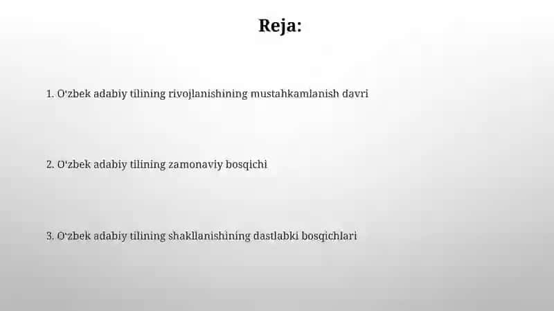Hozirgi o‘zbek adabiy tilining taraqqiyot bosqichlari 2