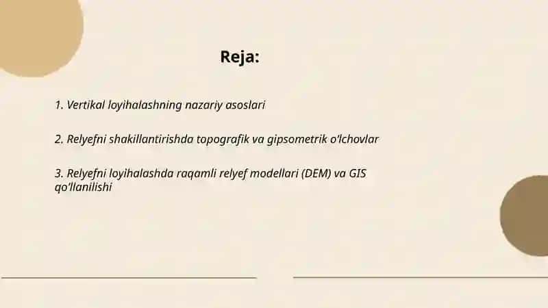 Vertikal loyixalash va relyefni shakillantirish 2