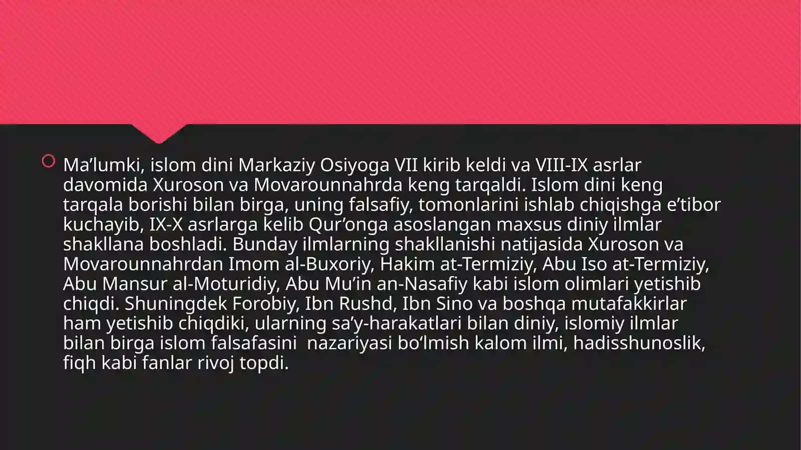 DIN MADANIYAT FENOMENI.ISLOM DINI TARIXI VA FALSAFASI 2