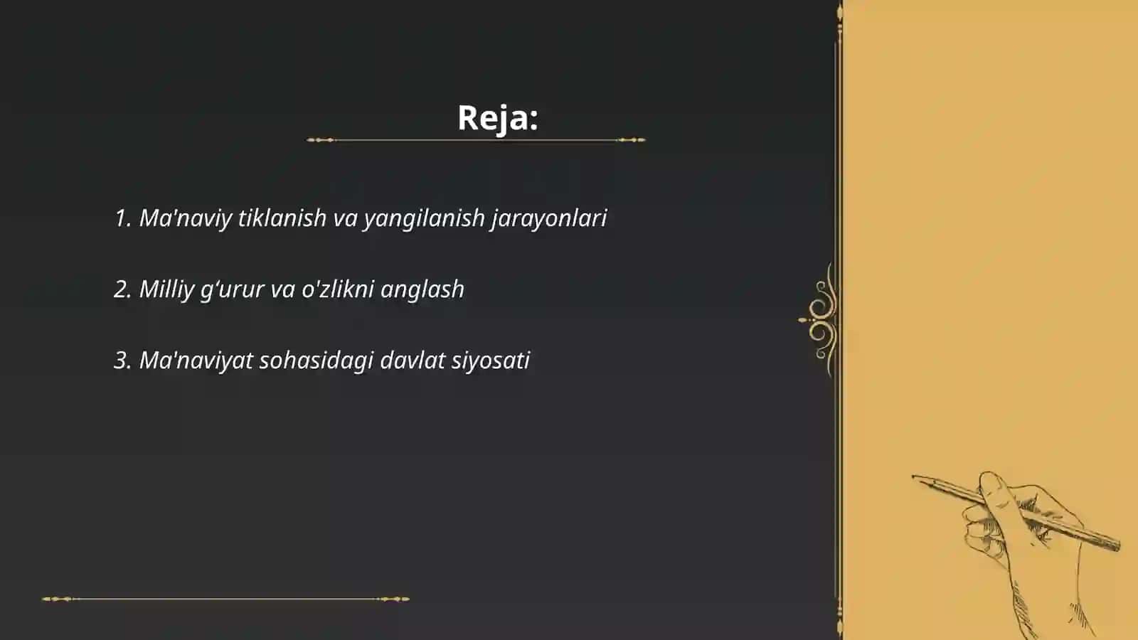 Ma'naviy tiklanish va yangilanish jarayonlari 2
