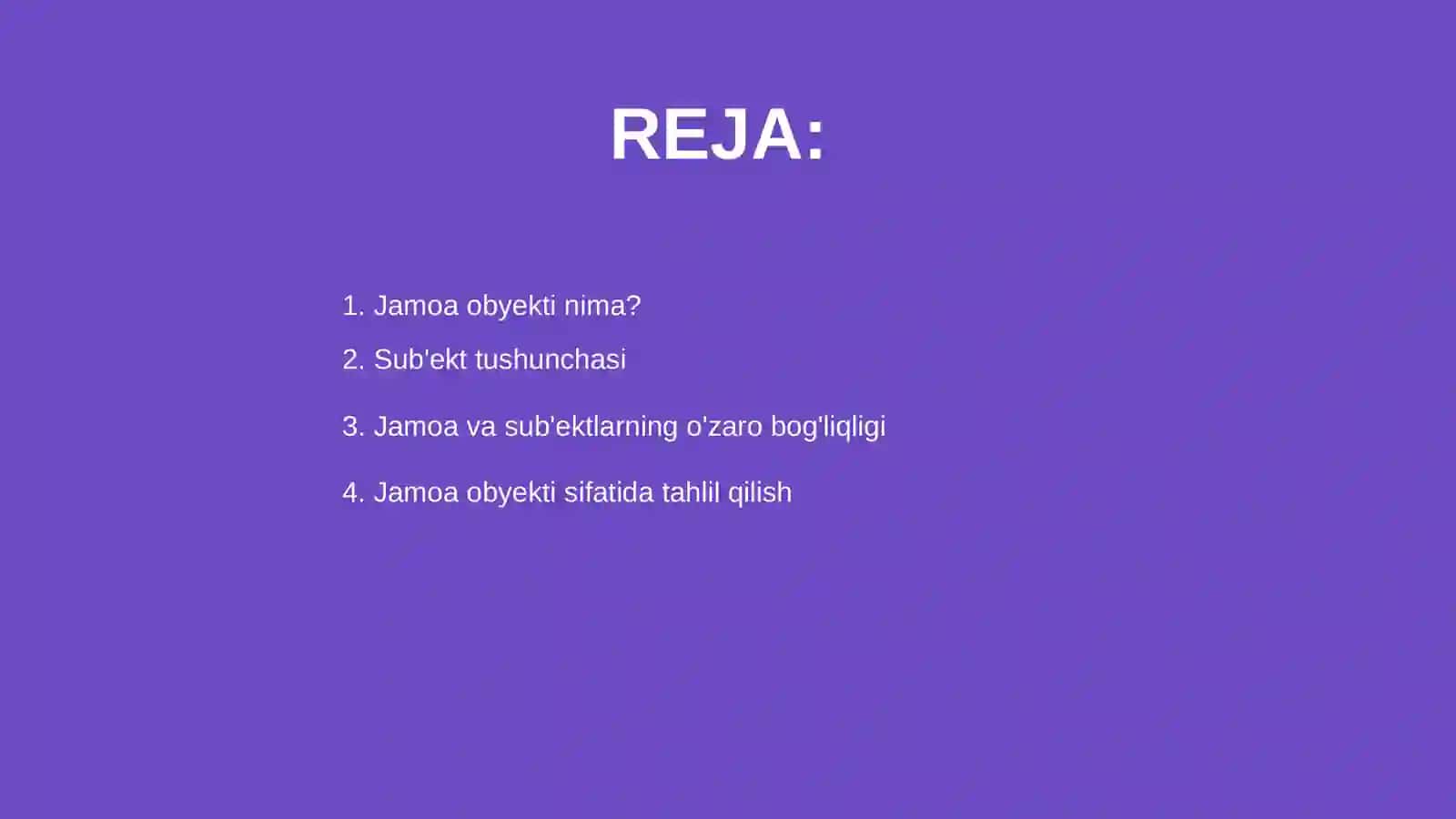 Jamoa obyekti va sub'ekti sifatida 2