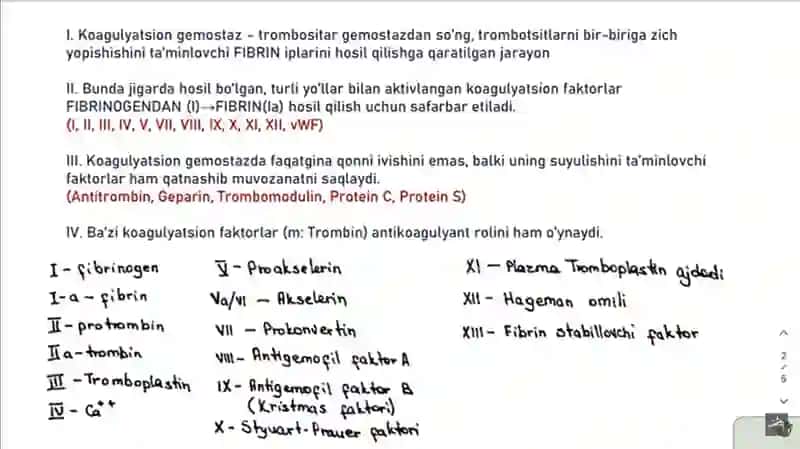 Koagulyatsion gomeostaz buzilishlari 2