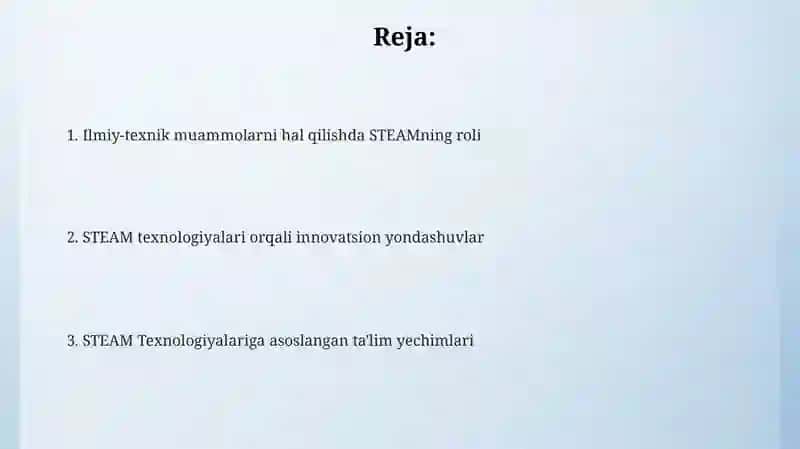 STEAM taʼlim texnologiyasi talabalari asosida ilmiy-texnik muammolarni hal qilish 2