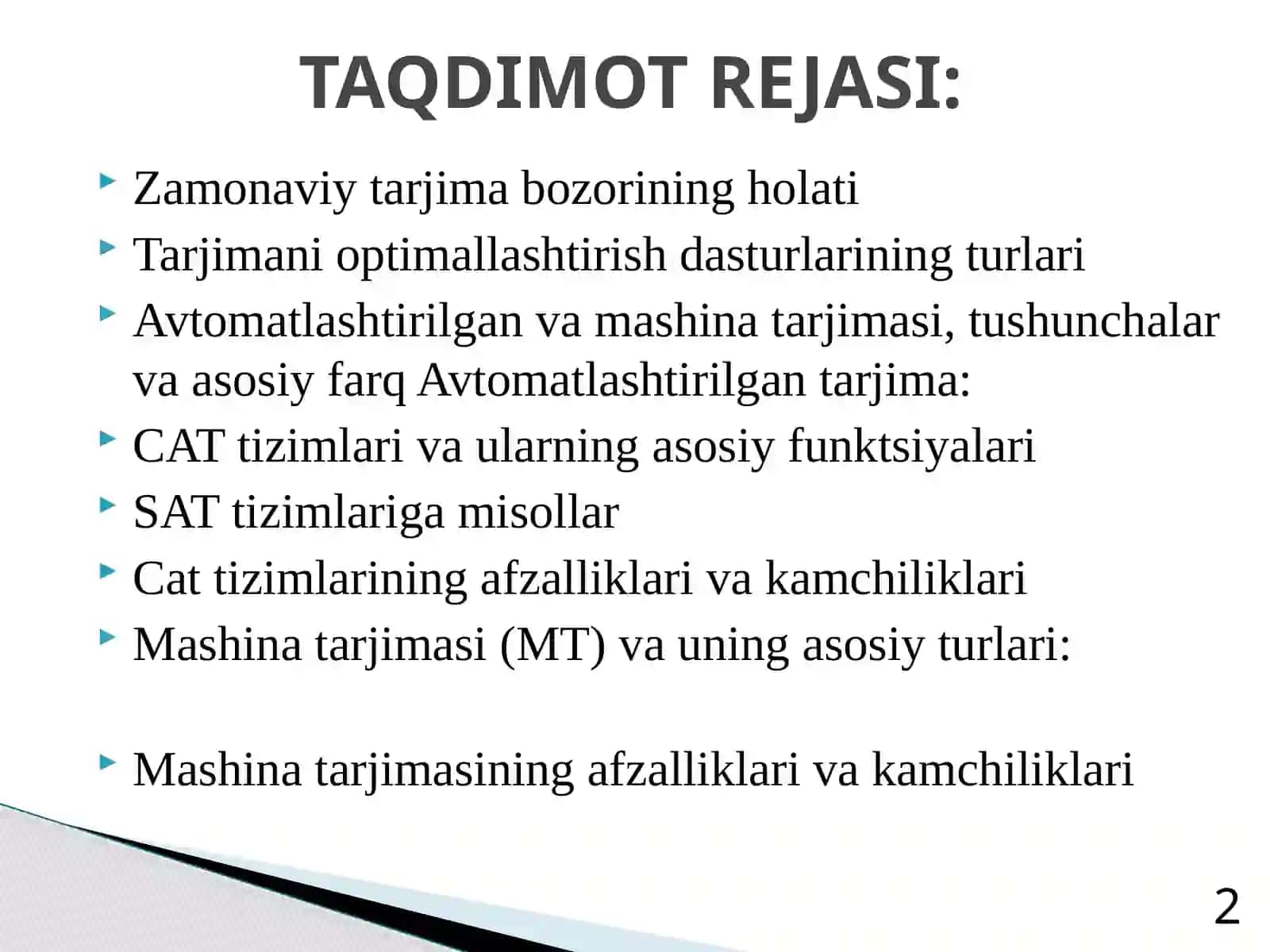 WORDFAST ILOVASI YORDAMIDA MATNLARNING TERMINAL BAZASINI SHAKLLANTIRISH. 2
