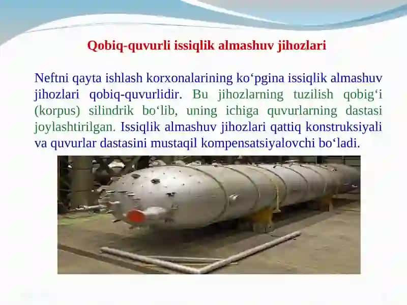 YUQORI HARORATDA BORUVCHI KIMYOVIY JARAYONLAR UCHUN REAKTORLAR 2