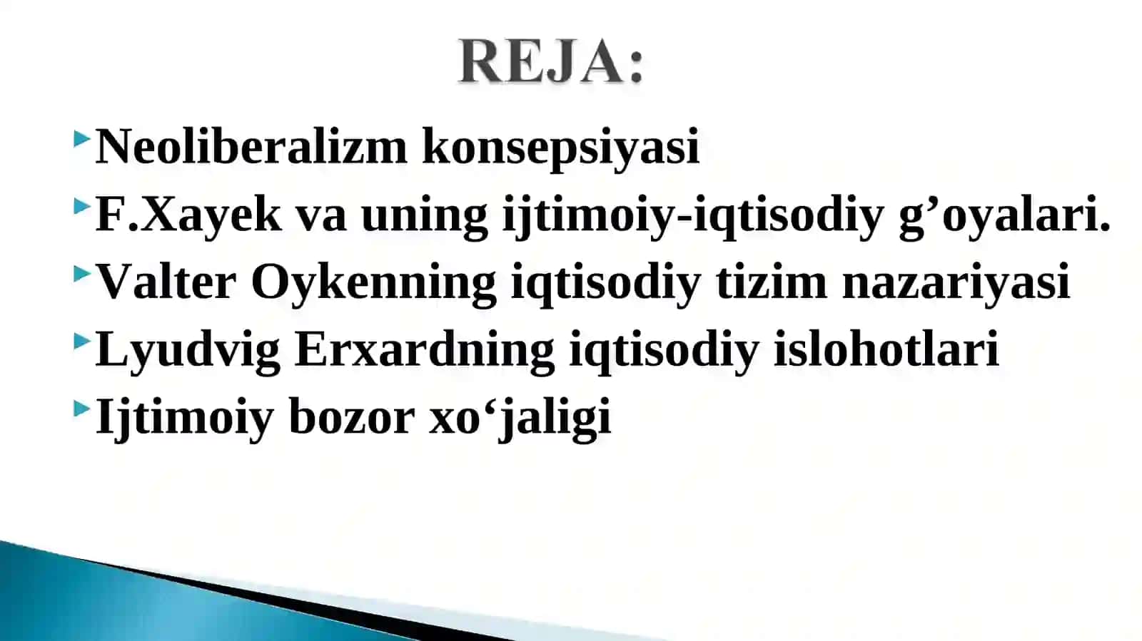 Neoliberalizm konsepsiyasi 2