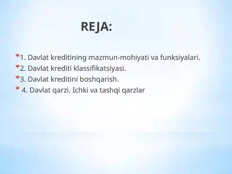 DAVLAT KREDITI 2