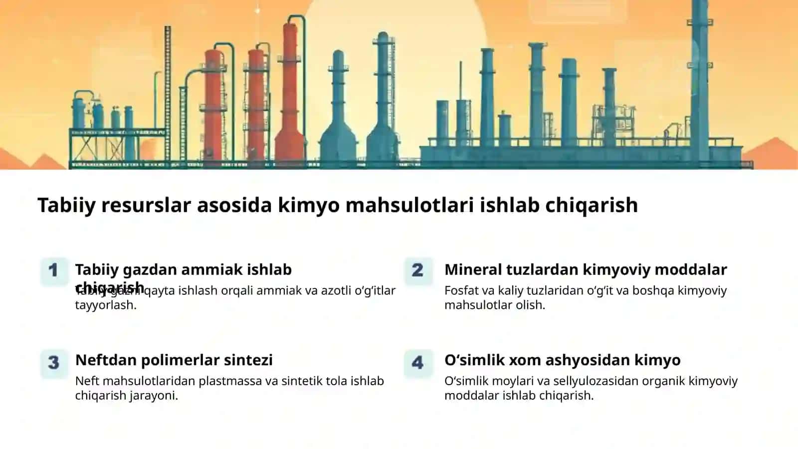 O'zbekiston kimyo sanoati: kelajak yo'li 2