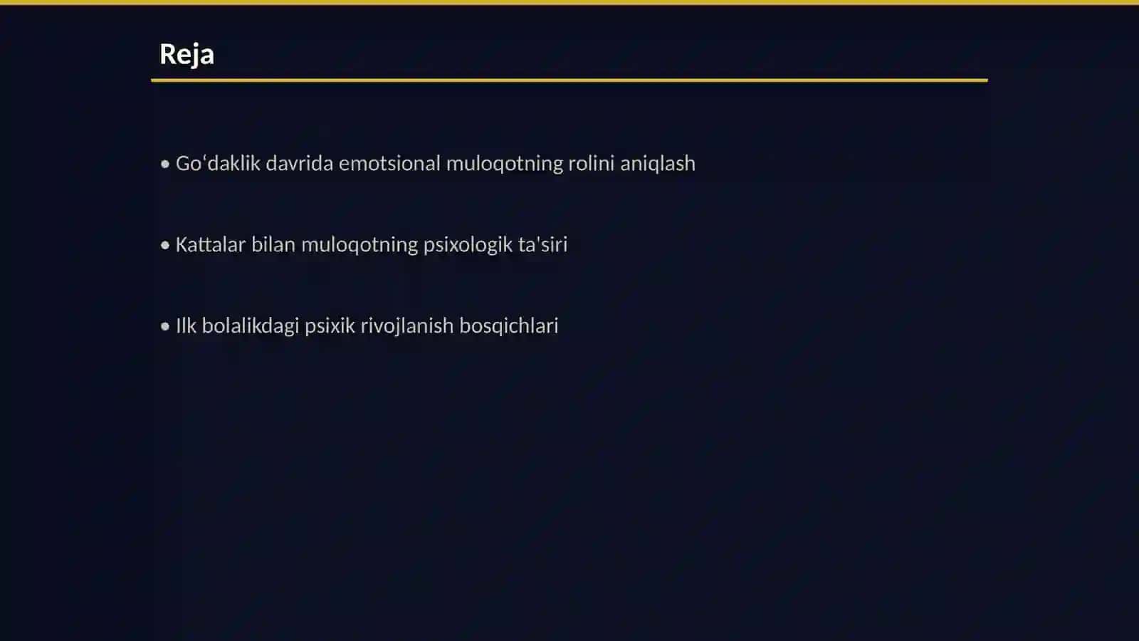Goʻdaklik davrida psixologik rivojlanishda kattalar bilan emotsional muloqotning ahamiyati. Ilk bolalik davrida psixik rivojlanish xususiyatlari 2