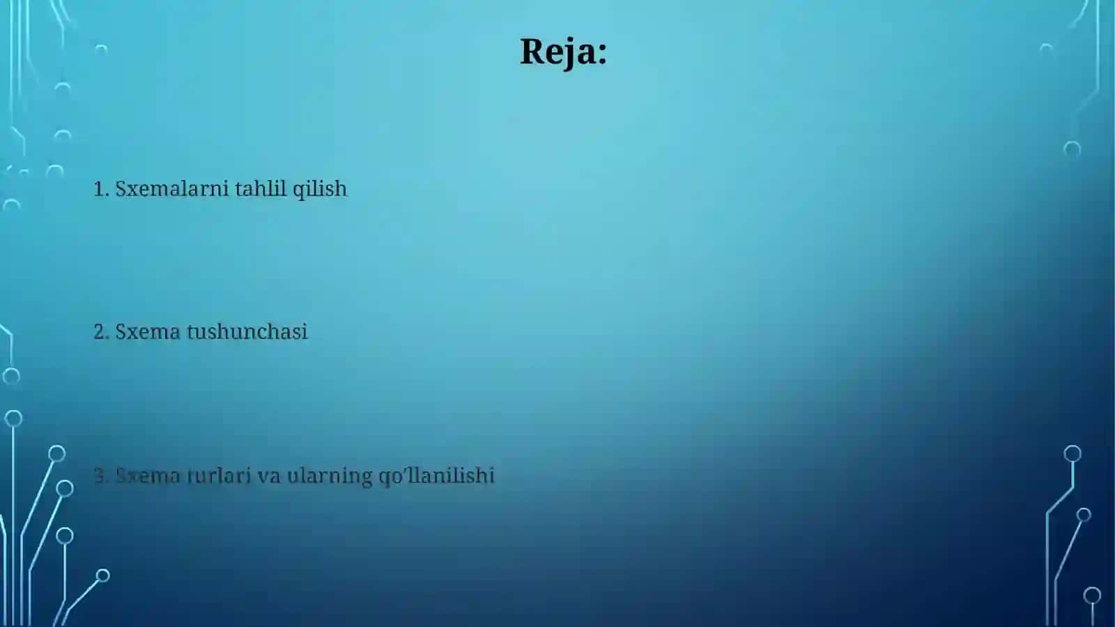 Sxematehnika haqida umumiy tushuncha 2
