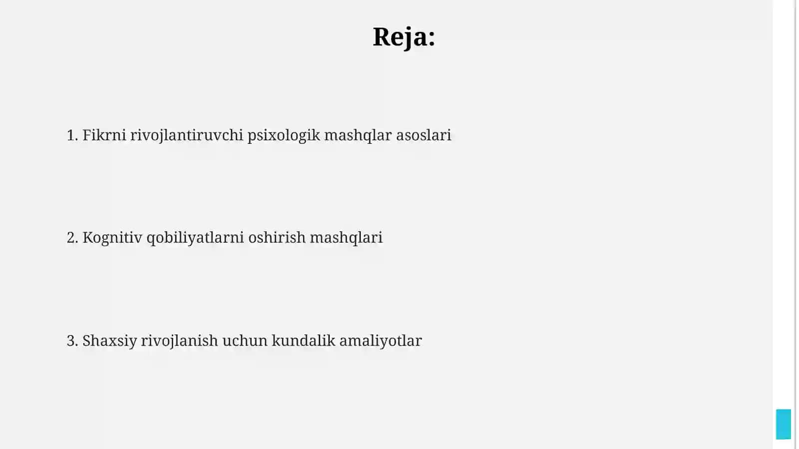 Fikrni rivojlantiruvchi psixologik mashqlar 2