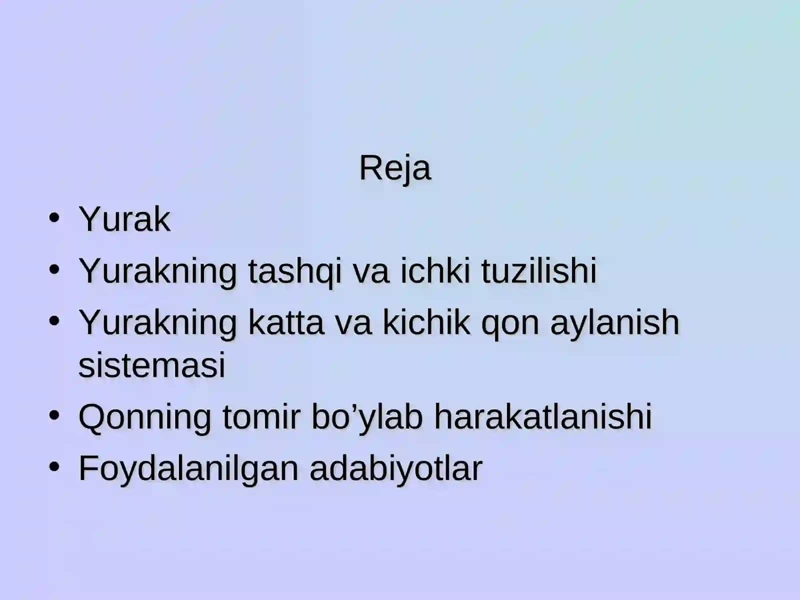 Yurak tuzilishi va uning faoliyati 2