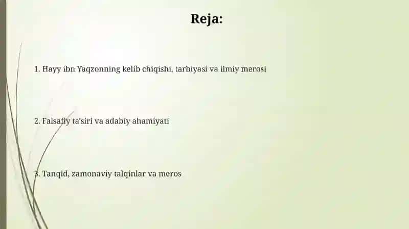 Hayy ibn Yaqzonning o'g'li 2