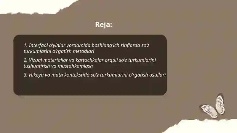 Boshlangʻich sinflarda soʻz turkumini oʻrganishda metod va usullar 2
