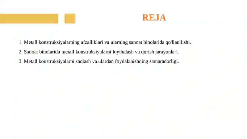 Sanoat binolarida metall konstruksiyalaridan foydalanish tajribasi 2