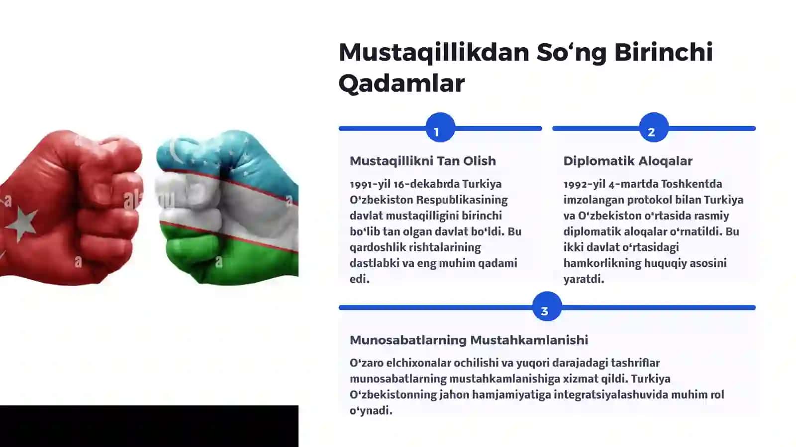 O‘zbekiston va Turkiyaning Diplomatik Aloqalari: Do‘stlik va Hamkorlik Tarixi 2
