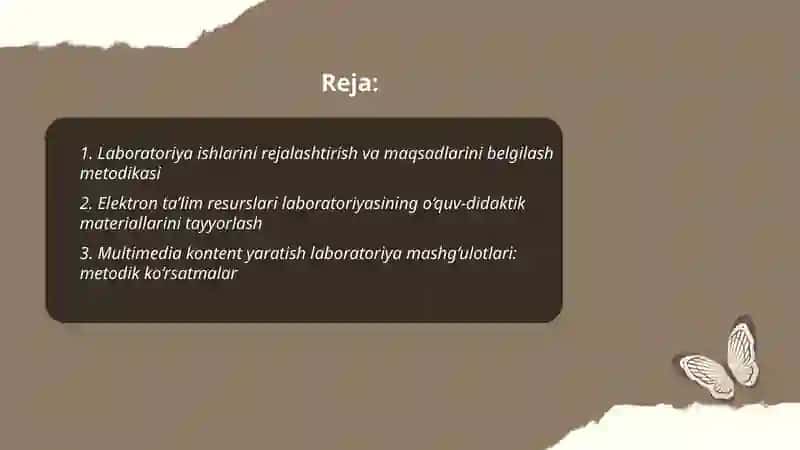 Laboratoriya ishlarini o‘tkazish metodikasi 2
