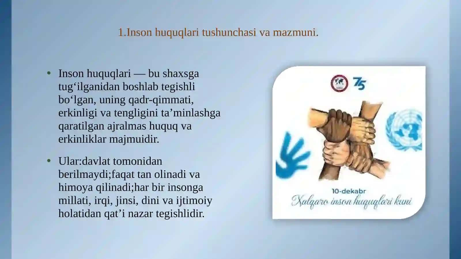II-Jahon urushiga qadar mavjud bo’lgan inson huquqlari 2