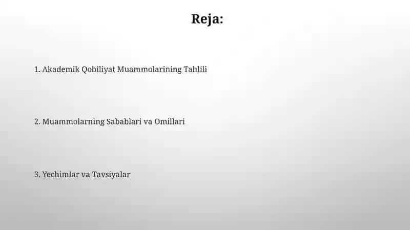 Akademik qobiliyat muammosi retrospektiv tahlili 2