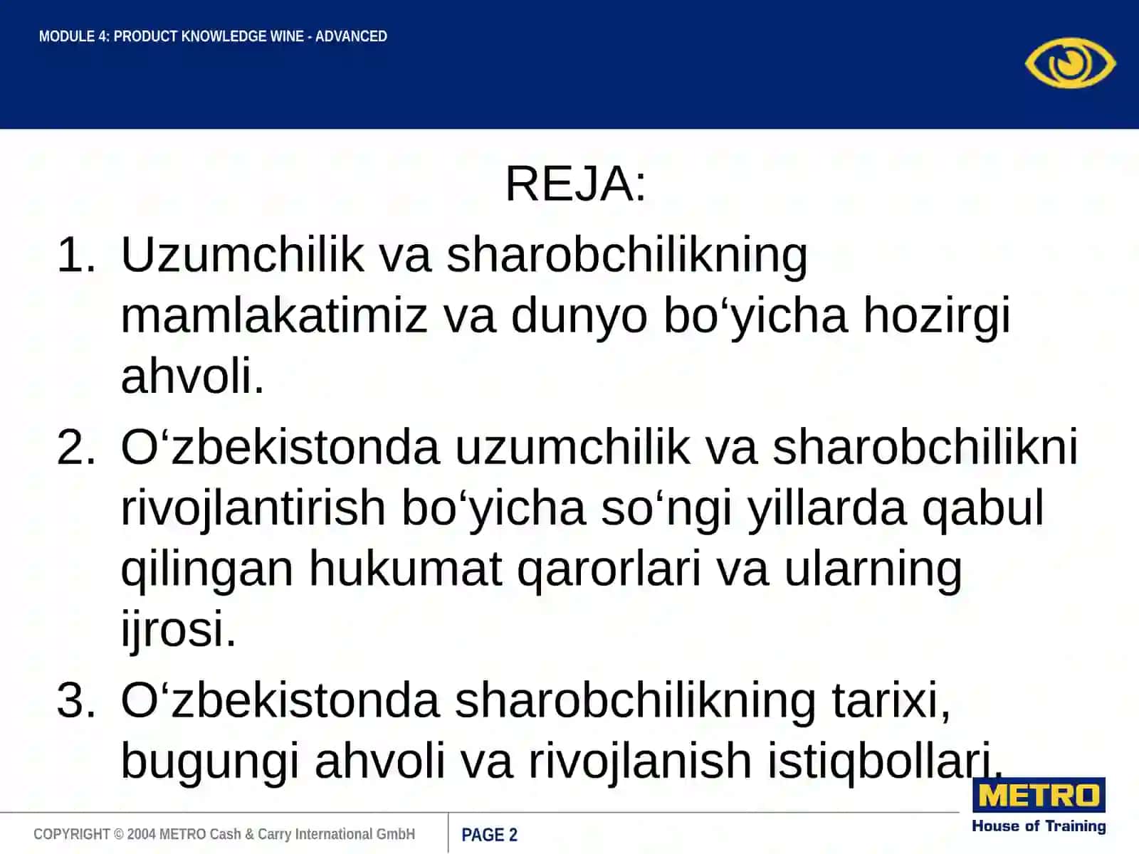 MA’RUZA:Uzumchilik va sharobchilikning dunyo bo‘yicha hozirgi ahvoli, tarixi va rivojlanish istiqbollari 2