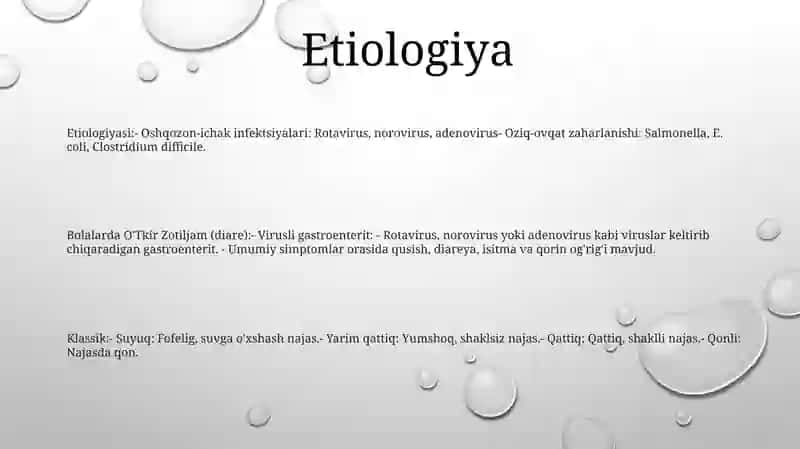 Bolalarda O'Tkir Zotiljam.Klasifikatsiyasi 2