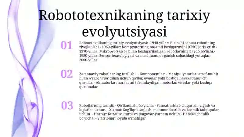 Zamonaviy Robotar Tarkibiy Tuzilmasi, Ularning Parametrlari Va Turkumlari 2