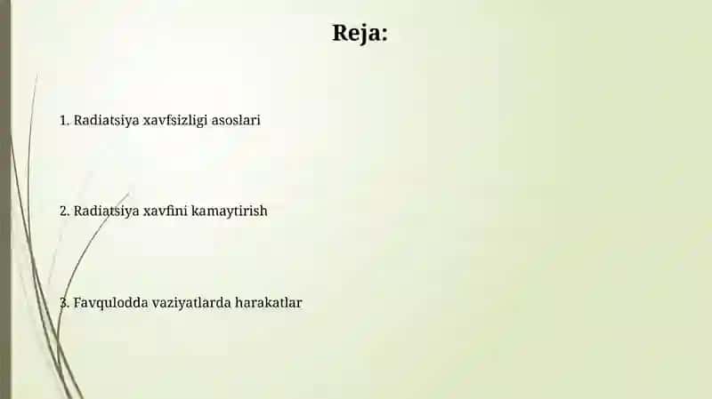 Radioaktiv moddalar bilan ishlaganda radiatsion xavfsizlik asoslari 2