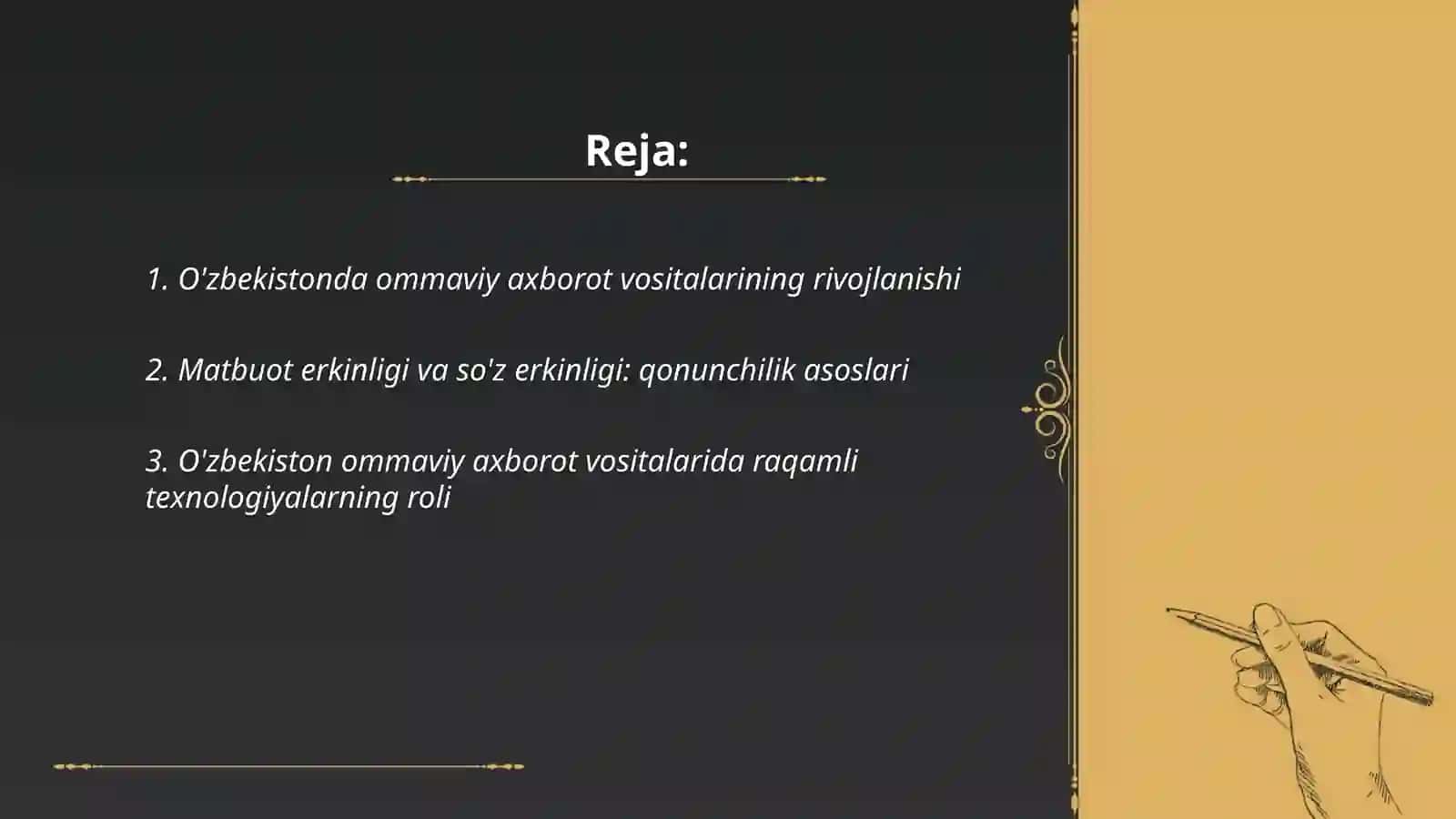 O'zbekiston Respublikkasi ommaviy axborot vositalari faoliyati 2