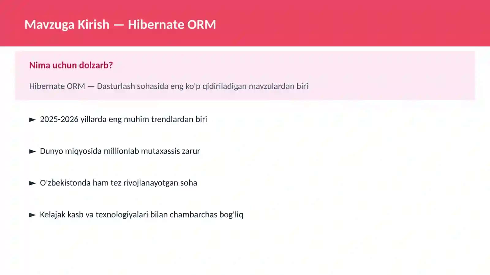 Hibernate ORM 2
