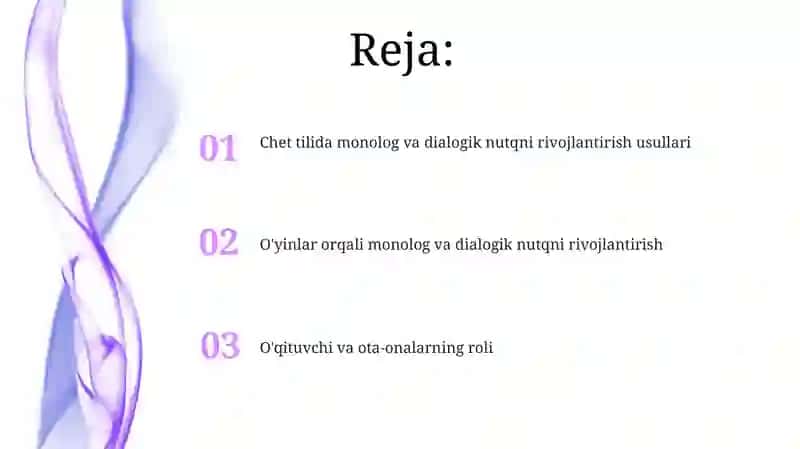 Chet tilida monolog va dialogik nutqni rivojlantirish usullari 2