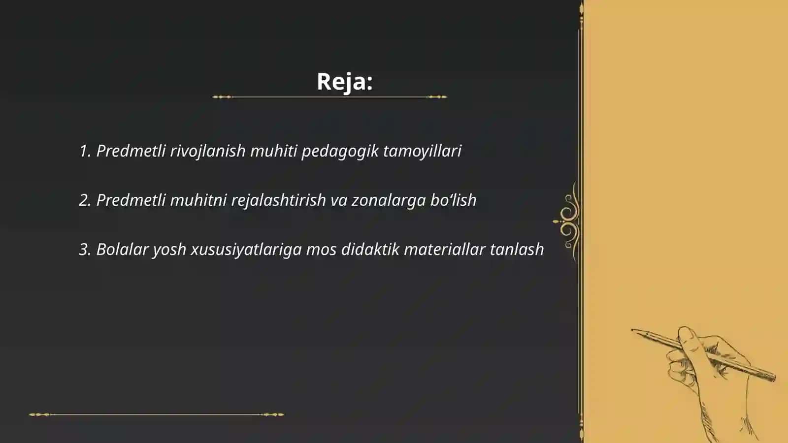 Predmetli rivojlanish muhitini qurish 2
