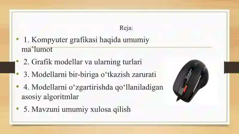 Bir modeldan boshqa modelga o`tkazish algoritmlari 2