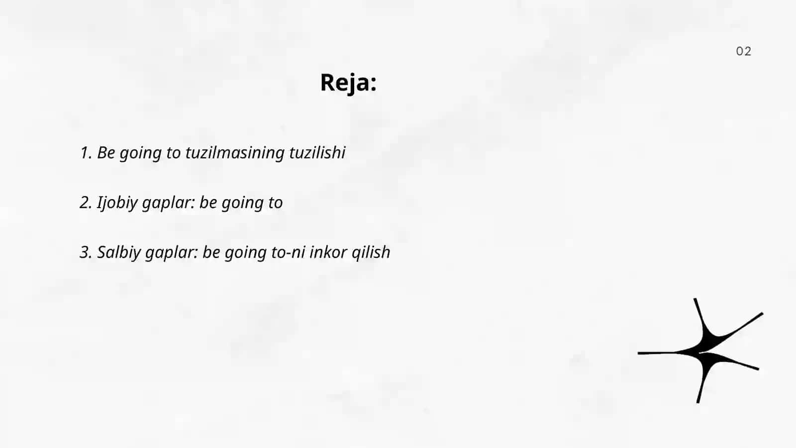 Be going to tuzilmasi 2