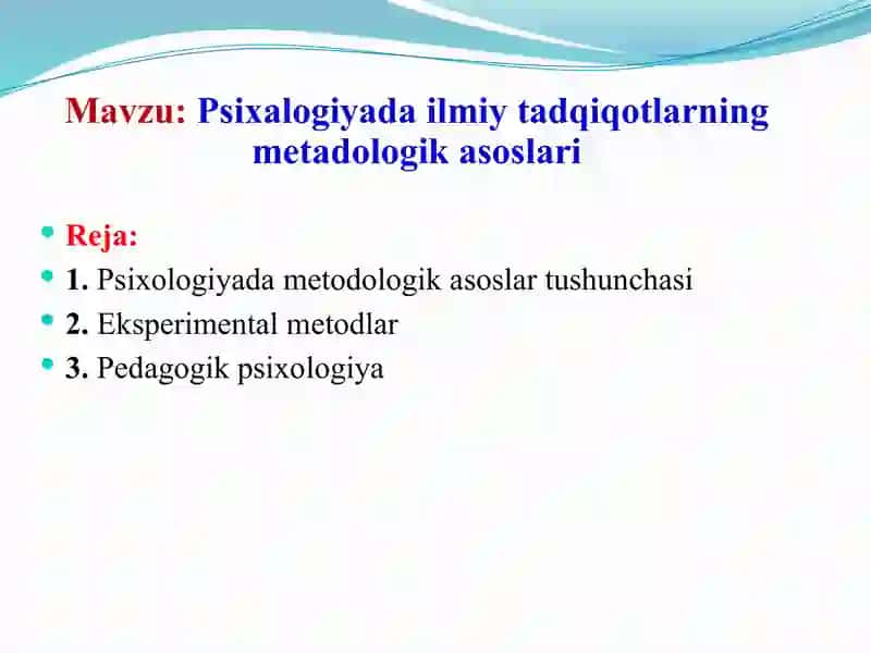 psixoligiya fanidan taqdimot 2