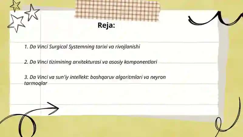 Tibbiy robotlar va jarrohlikda suniy intellekt Da Vinci Surgical System misoli 2