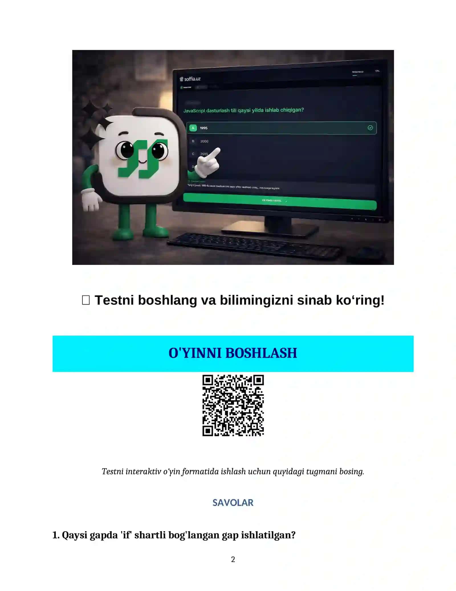 CEFR B1 VA B2 DARAJASI UCHUN GRAMMATIK TESTLAR TO'PLAMI (JAVOBLARI BILAN) 2