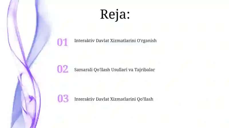 Interaktiv Davlat Xizmatlarini O'rganish 2