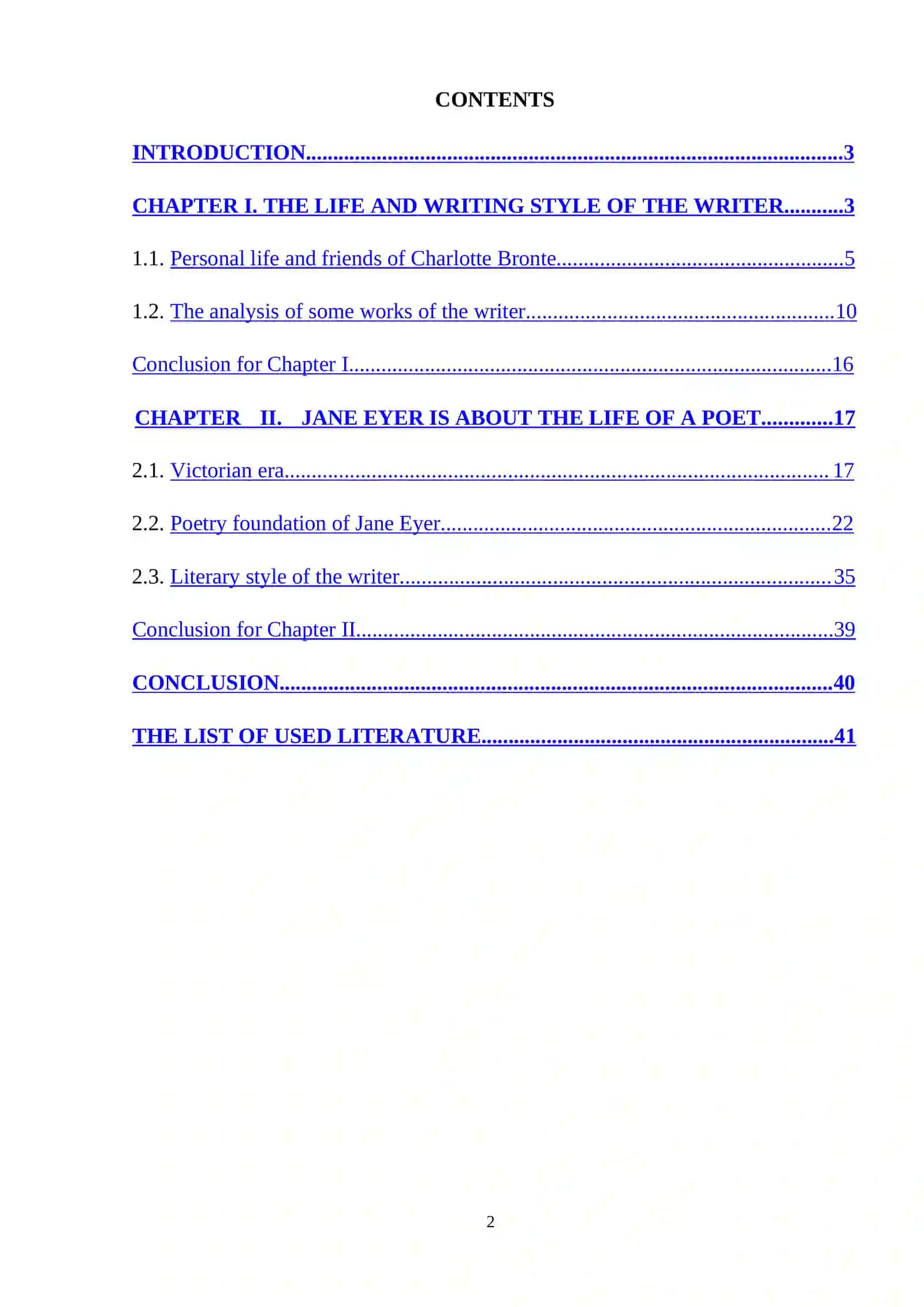 COURSE PAPER THEME: The female identity formation Ch.Bronte’s Jane Eyer 2