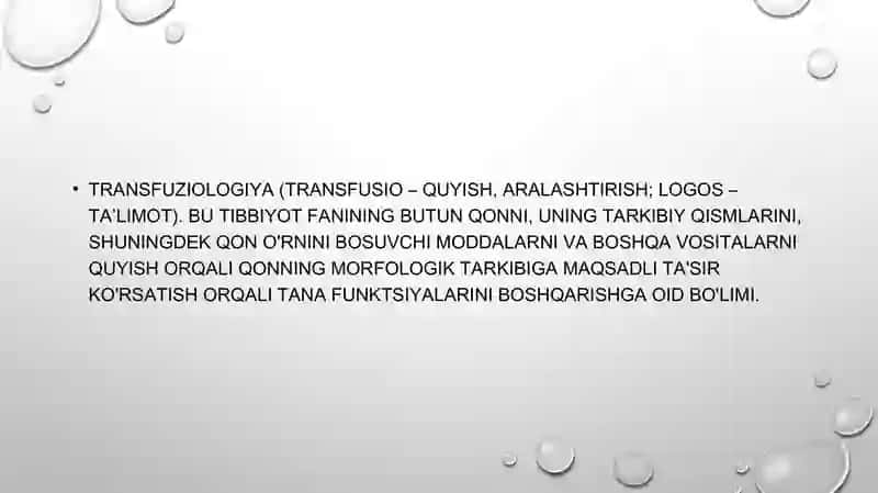 qon o’rnini bosuvchi moddalar xaqida tushuncha 2