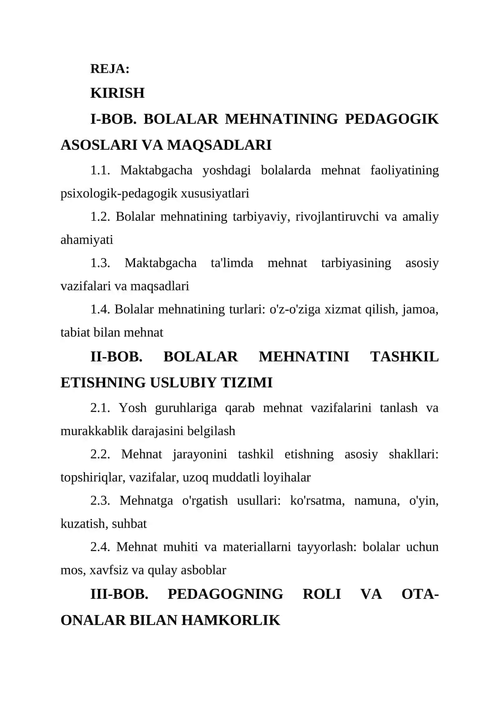 MAKTABGACHA TA'LIM TASHKILOTLARIDA BOLALAR MEHNATINI TASHKIL ETISH 2