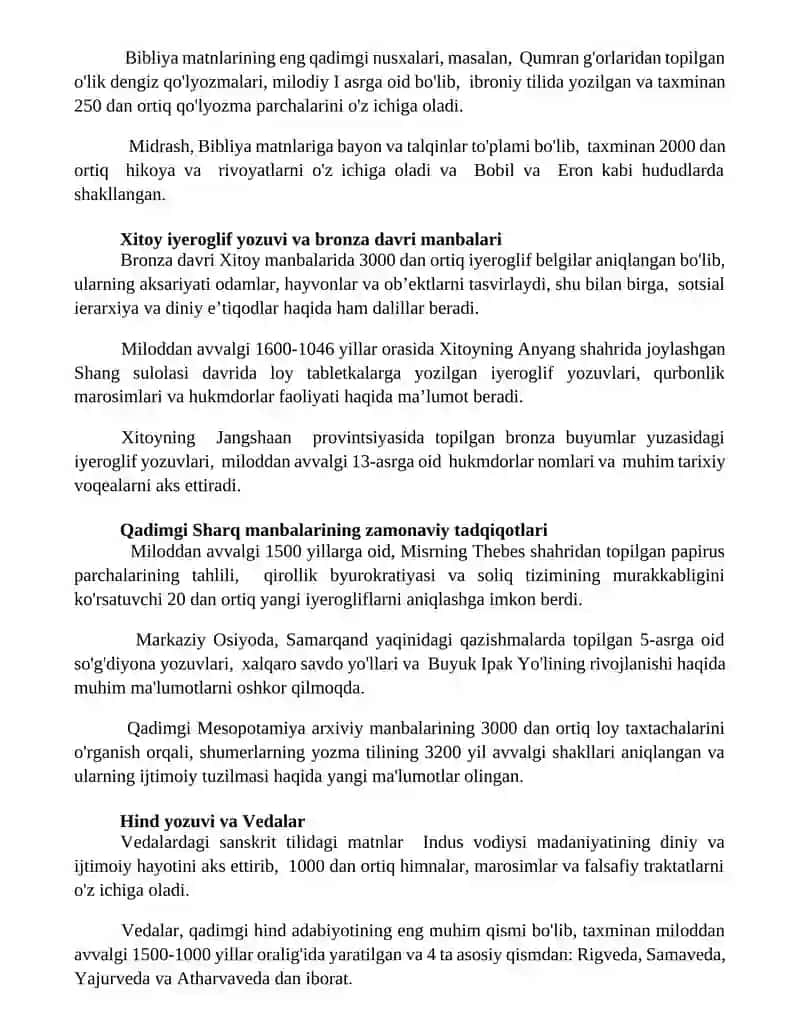 Qadimgi Sharq xalqlarining qolyozma kitoblari 2