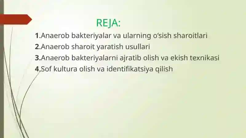 Anaerob bakteriyalarni sof kulturasini ajratib olish usullari. 2