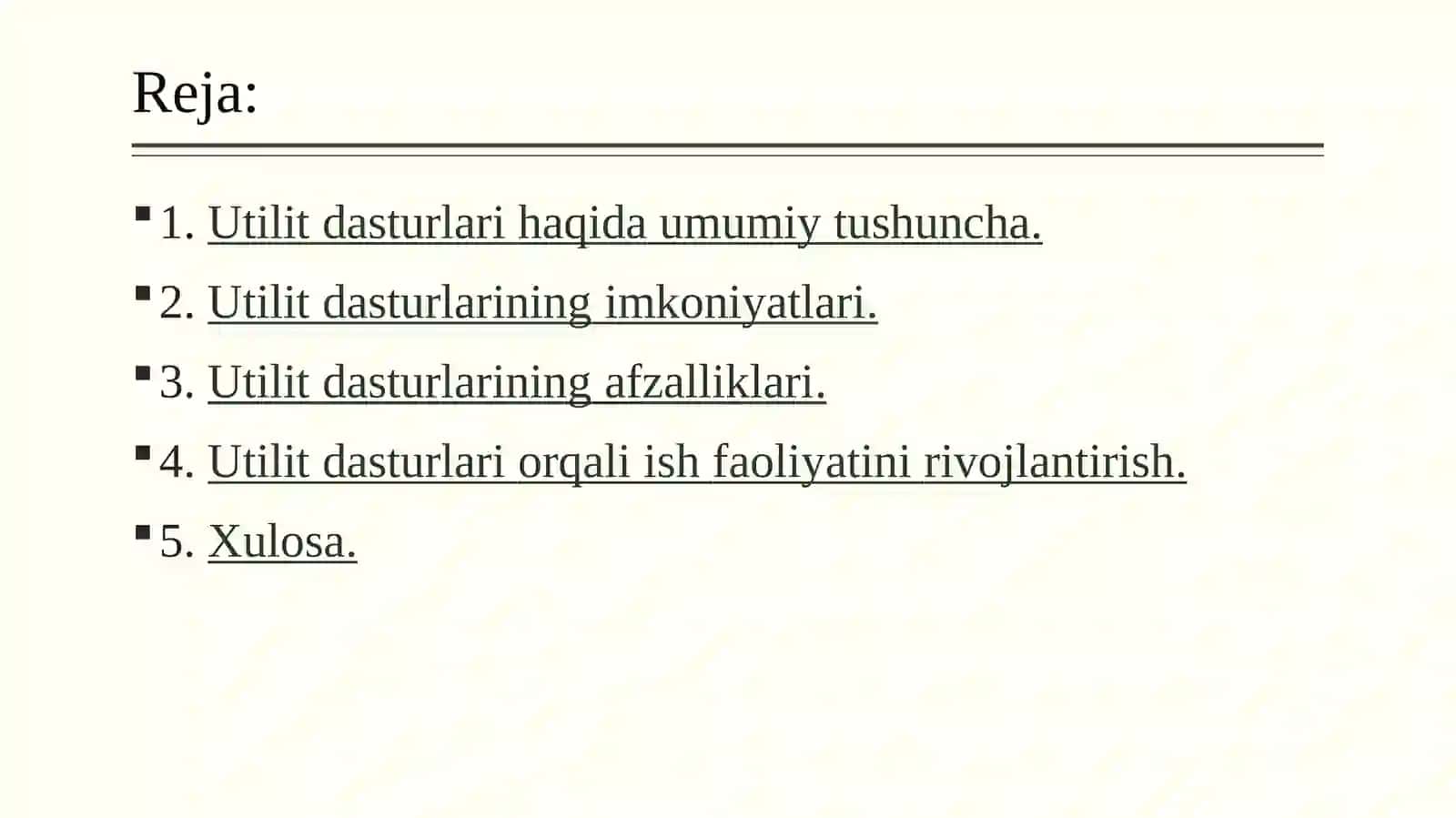 Utilit dasturlari imkoniyatlari va ulardan foydalanish 2