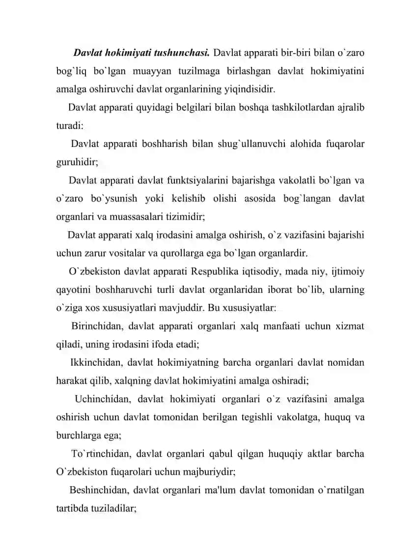 O`zbekiston Respublikasi davlat hokimiyatining tashkil etilishi 2