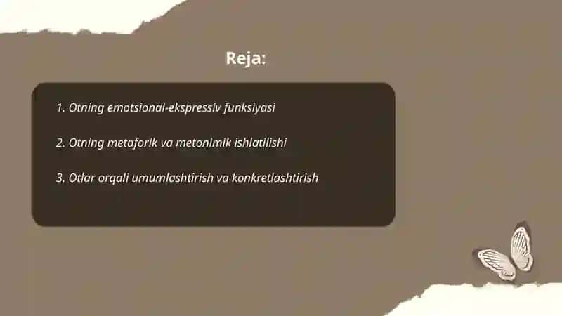 Ot, sifat, son va olmoshlarning uslubiy xususiyatlari 2