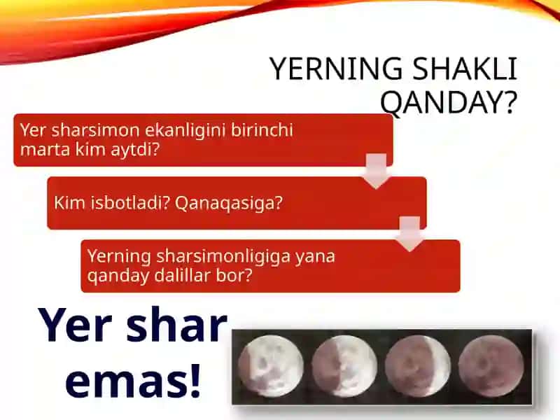 Yerning shakli va o'lchamlari slayd 2