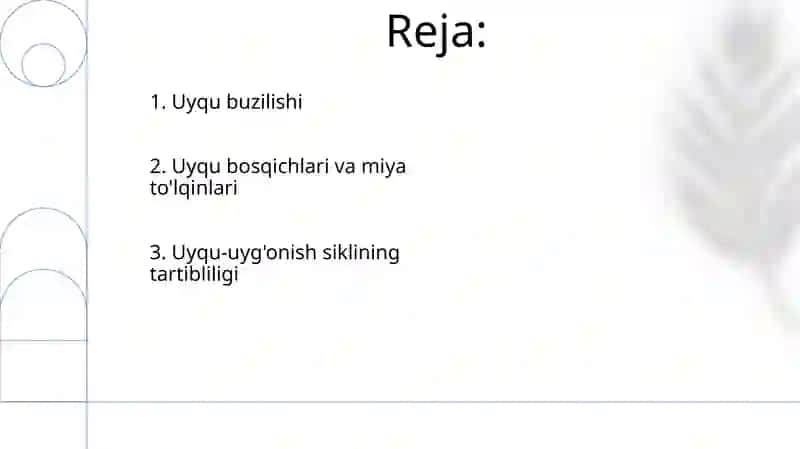 Uyqu fiziologiyasi 2