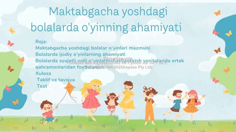 Maktabgacha yoshdagi bolalarda o'yinning ahamiyati 2