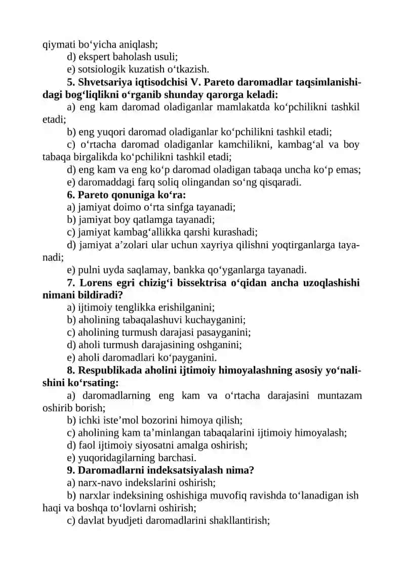 AHOLI DAROMADLARI VA DAVLATNING IJTIMOIY SIYOSATI 2